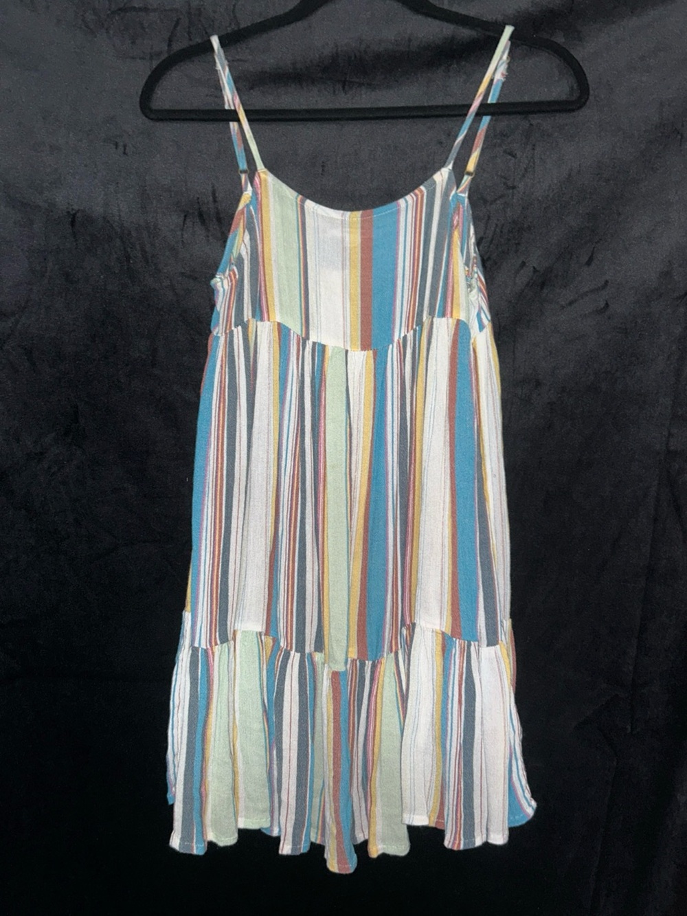 O’Neil XS Multicolor Striped Spaghetti Strap Mini Sundress